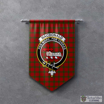 MacDonald (McDonald) of Sleat Tartan Gonfalon, Tartan Banner with Family Crest