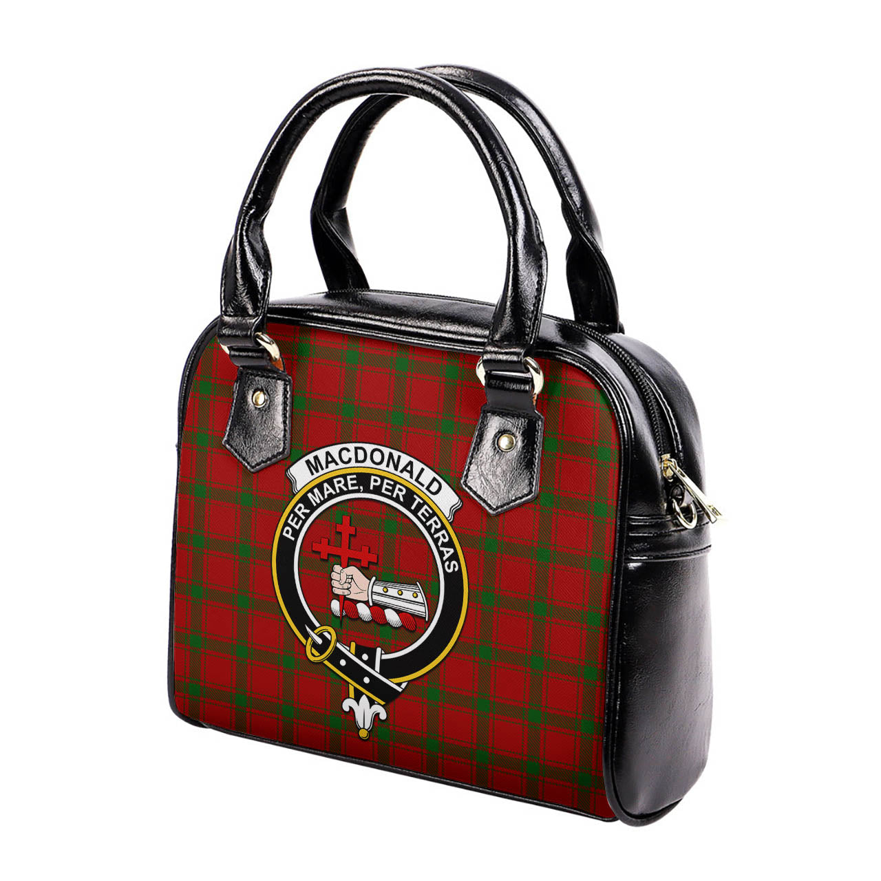 MacDonald of Sleat Tartan Shoulder Handbags with Family Crest - Tartanvibesclothing