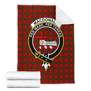 MacDonald of Sleat Tartan Blanket with Family Crest