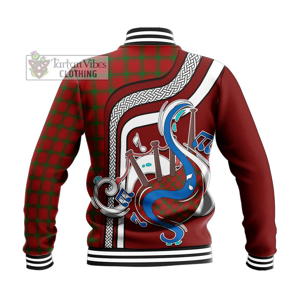 Tartan Vibes Clothing MacDonald of Sleat Tartan Baseball Jacket with Epic Bagpipe Style