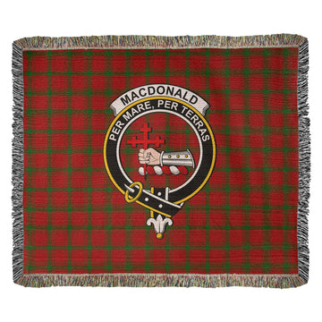 MacDonald of Sleat Tartan Woven Blanket with Family Crest