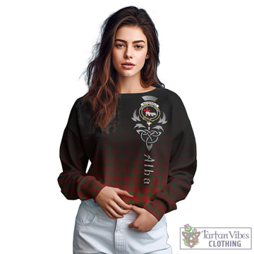 MacDonald (McDonald) of Sleat Tartan Sweatshirt Featuring Alba Gu Brath Family Crest Celtic Inspired