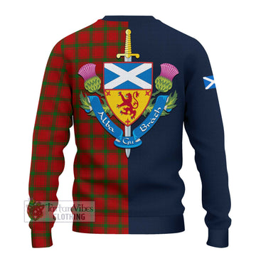 MacDonald (McDonald) of Sleat Tartan Knitted Sweater with Scottish Lion Royal Arm Half Style