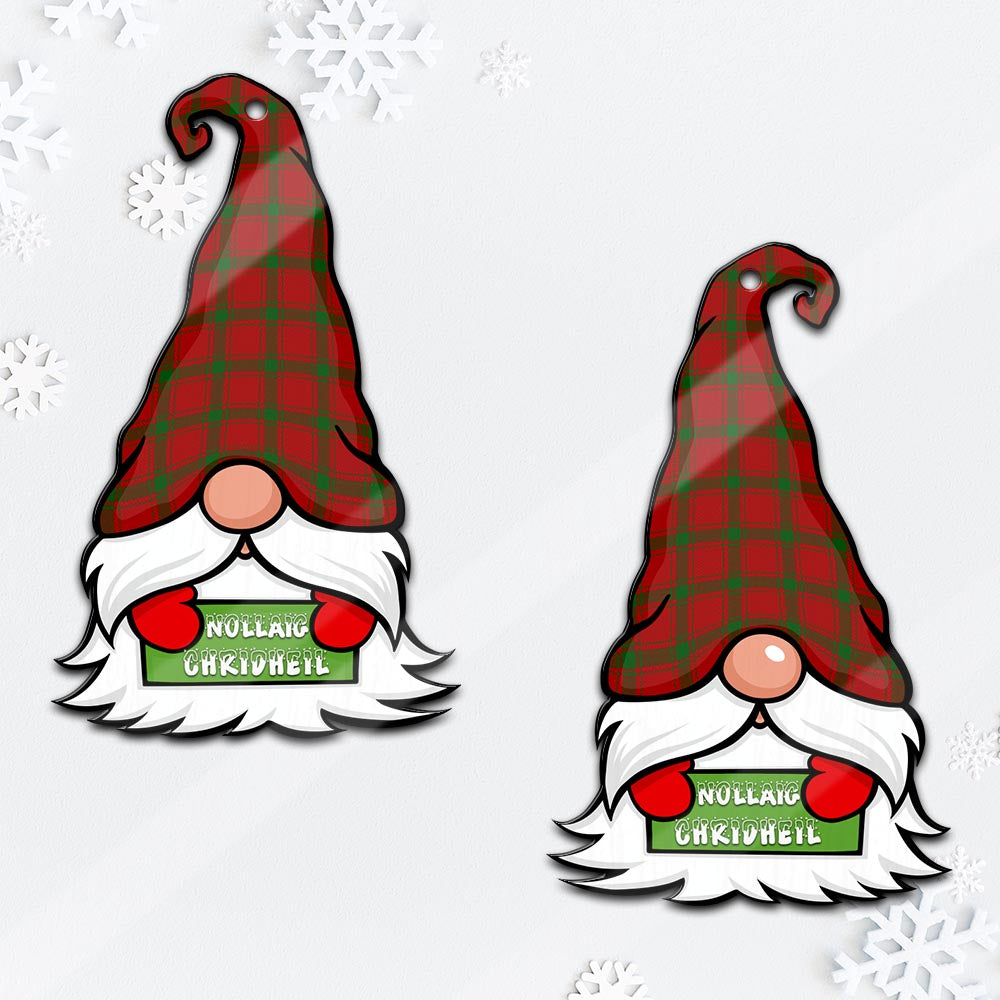 MacDonald of Sleat Gnome Christmas Ornament with His Tartan Christmas Hat Mica Ornament - Tartanvibesclothing