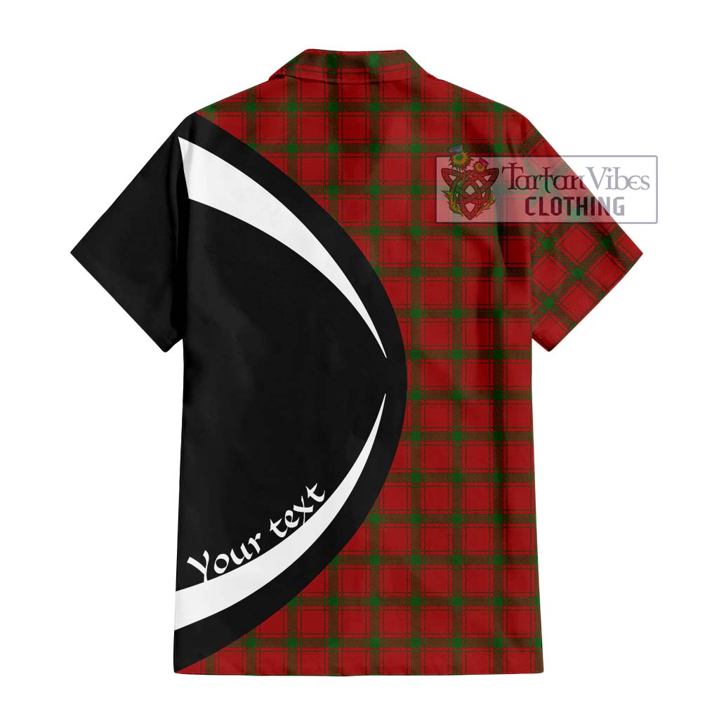 Tartan Vibes Clothing MacDonald of Sleat Tartan Short Sleeve Button Up with Family Crest Circle Style