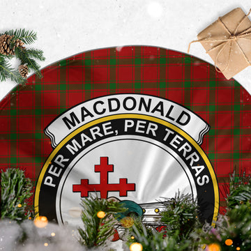 MacDonald (McDonald) of Sleat Tartan Christmas Tree Skirt with Family Crest