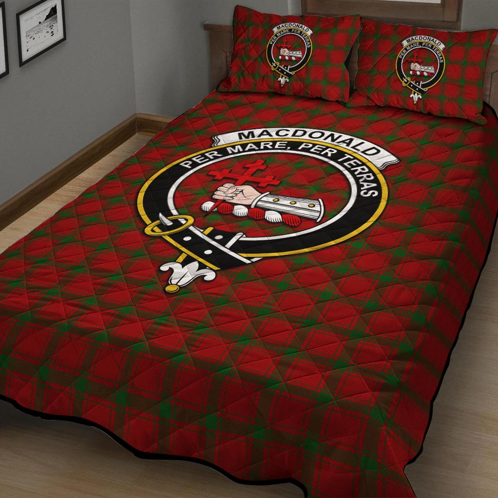 MacDonald of Sleat Tartan Quilt Bed Set with Family Crest - Tartanvibesclothing