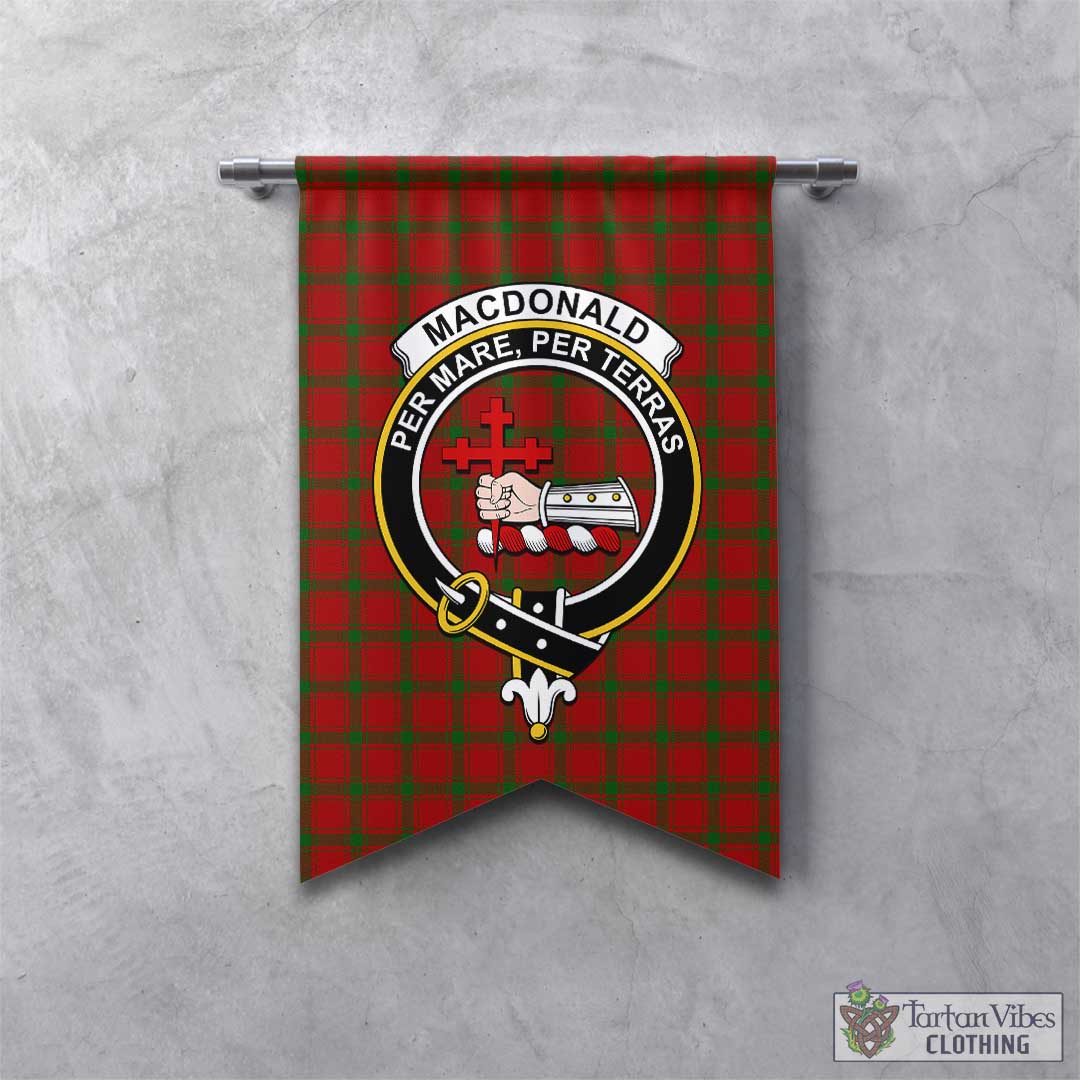 Tartan Vibes Clothing MacDonald of Sleat Tartan Gonfalon, Tartan Banner with Family Crest