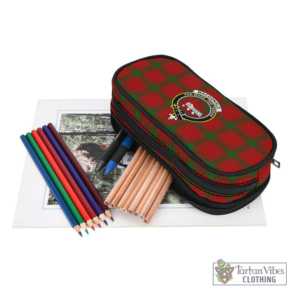 Tartan Vibes Clothing MacDonald of Sleat Tartan Pen and Pencil Case with Family Crest