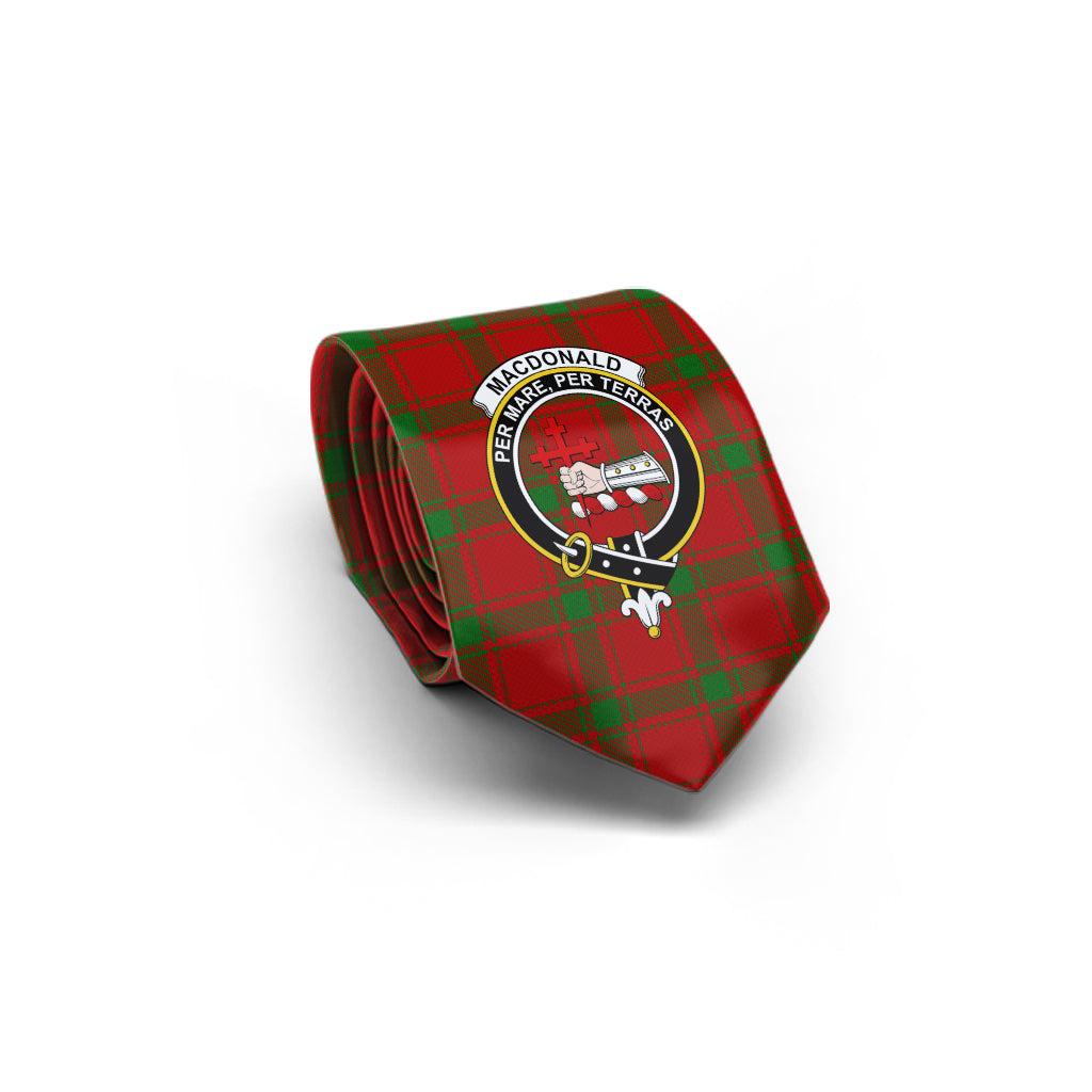 MacDonald (McDonald) of Sleat Tartan Classic Necktie with Family Crest - Tartan Vibes Clothing