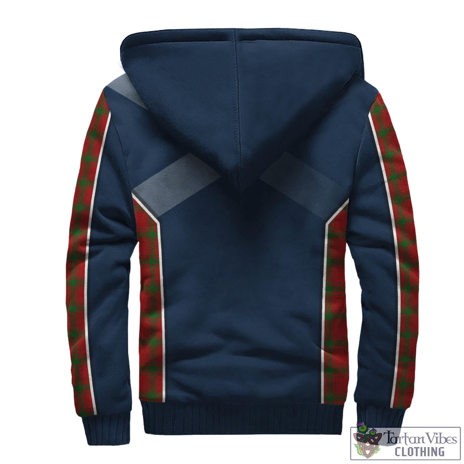 Tartan Vibes Clothing MacDonald of Sleat Tartan Sherpa Hoodie with Family Crest and Scottish Thistle Vibes Sport Style