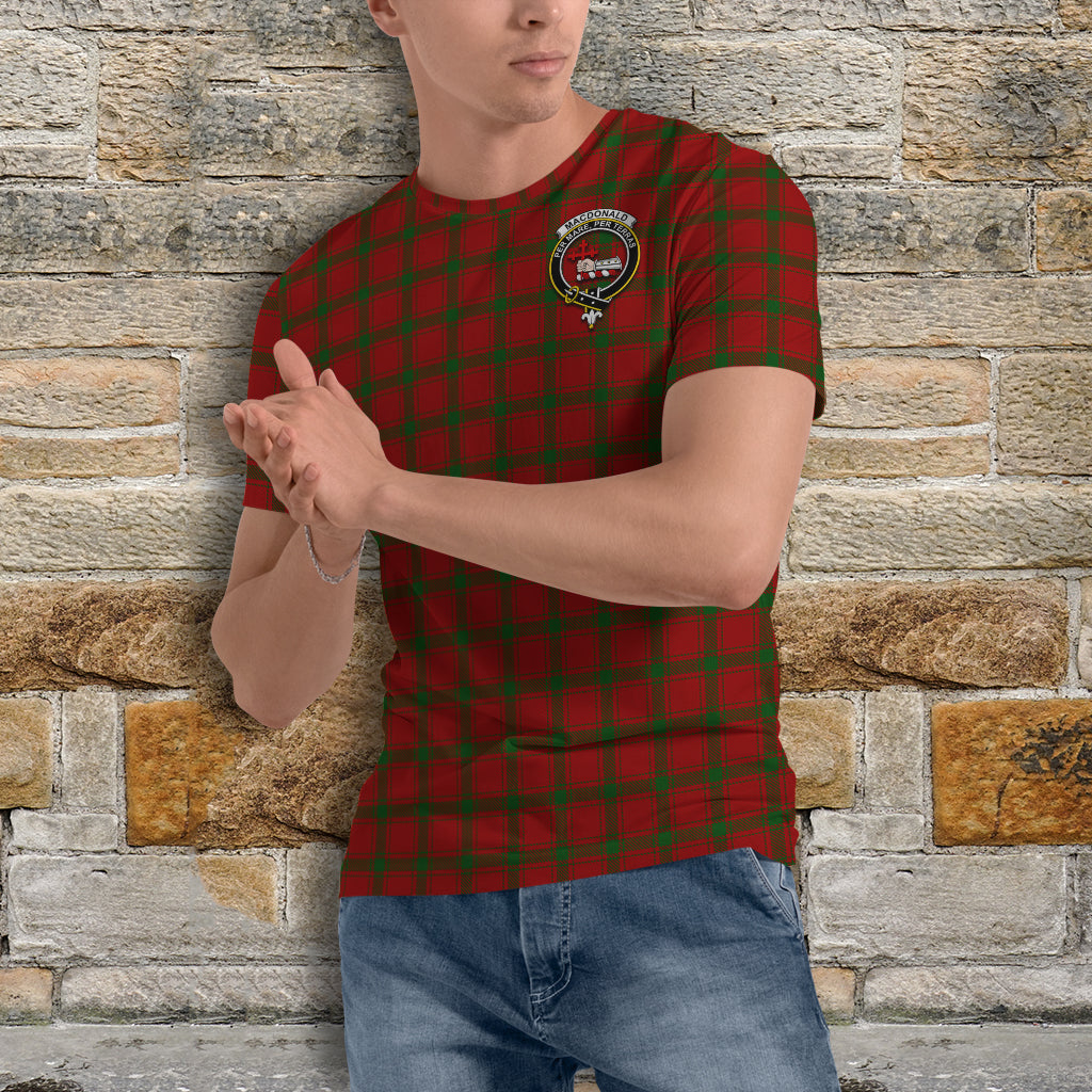 MacDonald (McDonald) of Sleat Tartan T-Shirt with Family Crest - Tartan Vibes Clothing