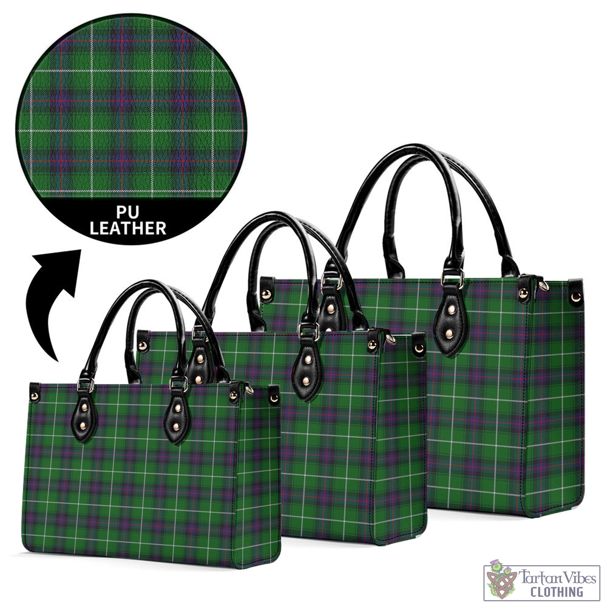 Tartan Vibes Clothing MacDonald of The Isles Tartan Luxury Leather Handbags