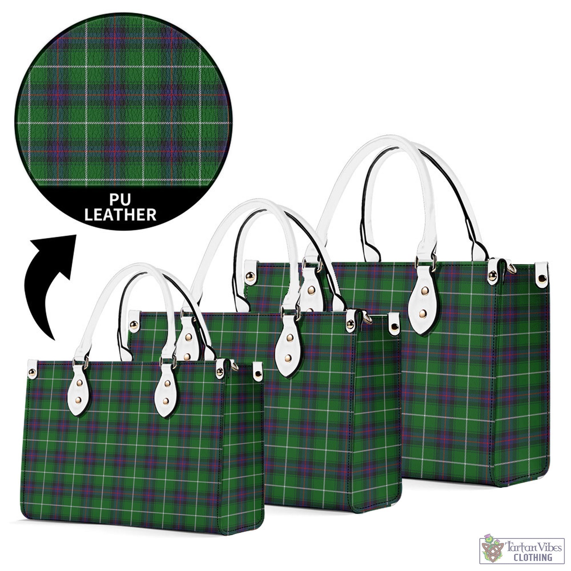 Tartan Vibes Clothing MacDonald of The Isles Tartan Luxury Leather Handbags