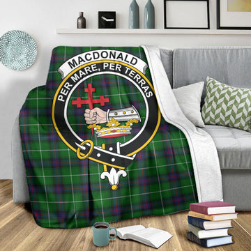 MacDonald of The Isles Tartan Blanket with Family Crest