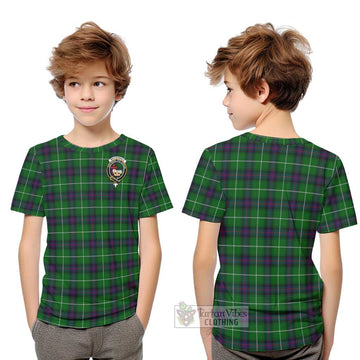 MacDonald of The Isles Tartan Kid T-Shirt with Family Crest