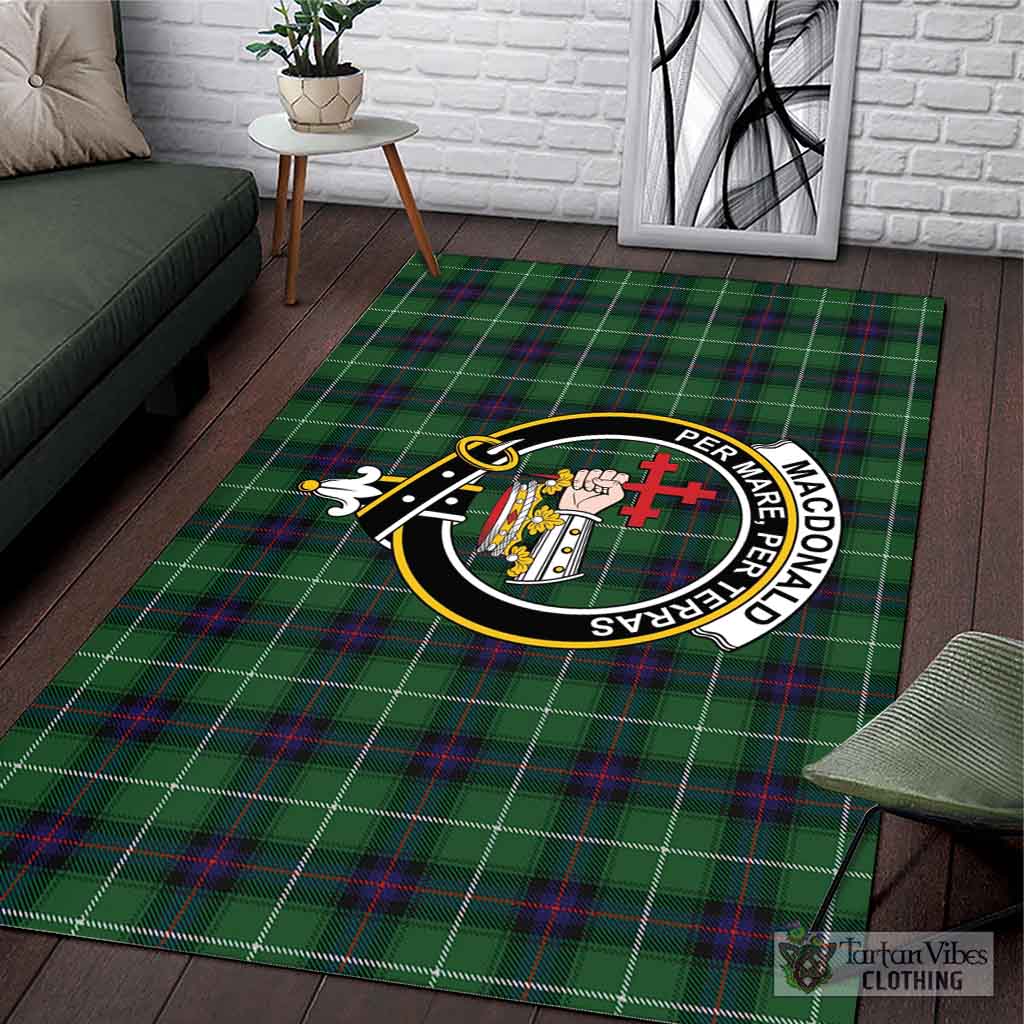 Tartan Vibes Clothing MacDonald of The Isles Tartan Area Rug with Family Crest