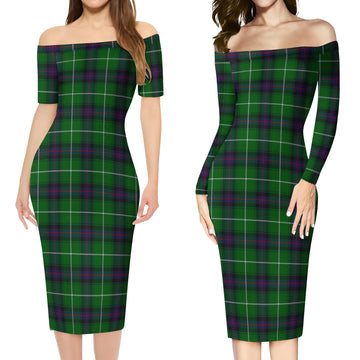 MacDonald of The Isles Tartan Off Shoulder Lady Dress