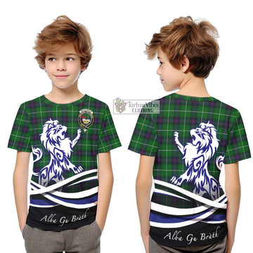 MacDonald of The Isles Tartan Kid T-Shirt with Alba Gu Brath Regal Lion Emblem