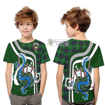 MacDonald of The Isles Tartan Kid T-Shirt with Epic Bagpipe Style