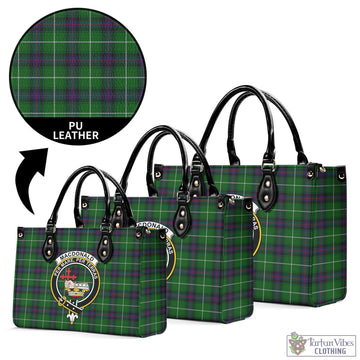 MacDonald of The Isles Tartan Luxury Leather Handbags with Family Crest