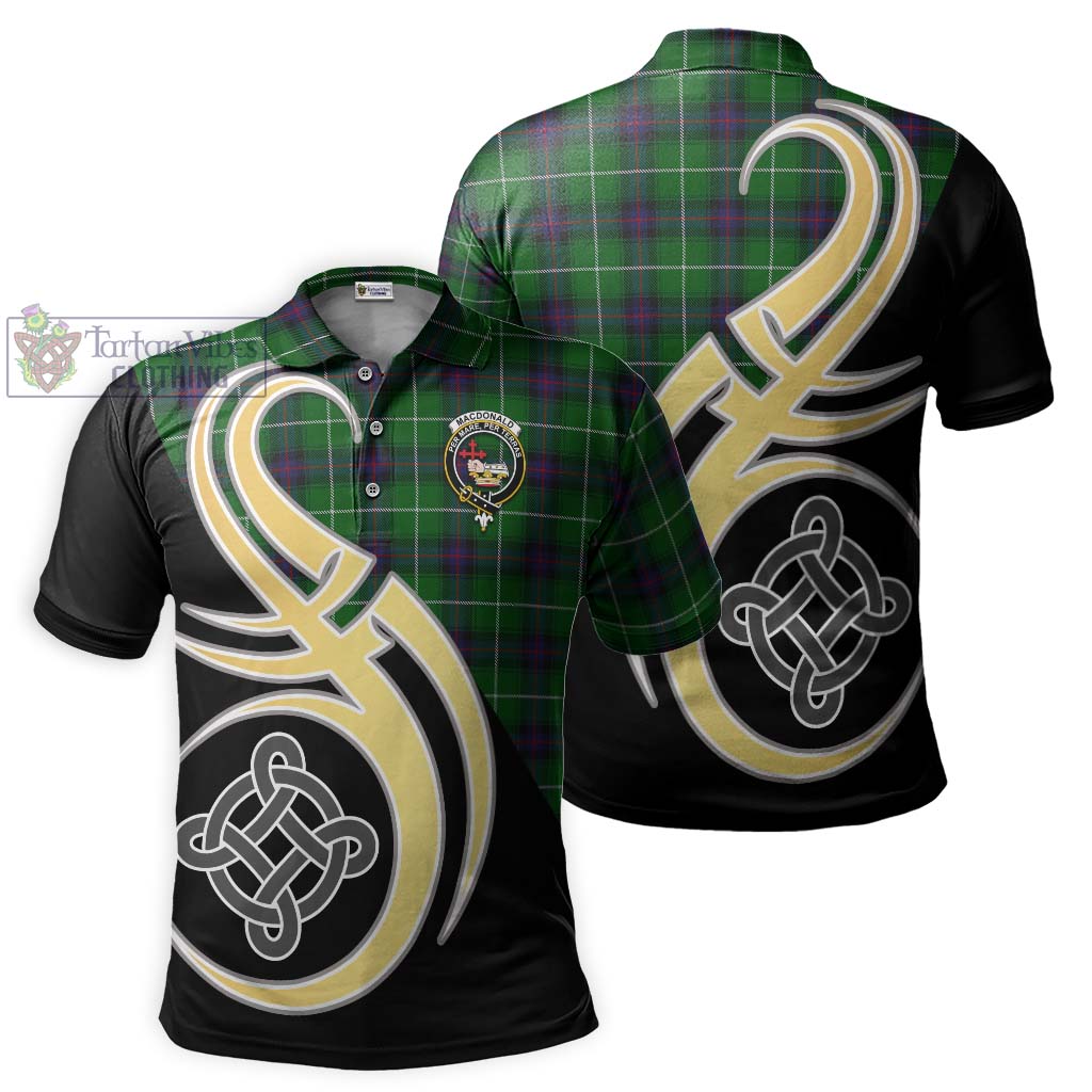 MacDonald of The Isles Tartan Polo Shirt with Family Crest and Celtic Symbol Style Kid - Tartan Vibes Clothing