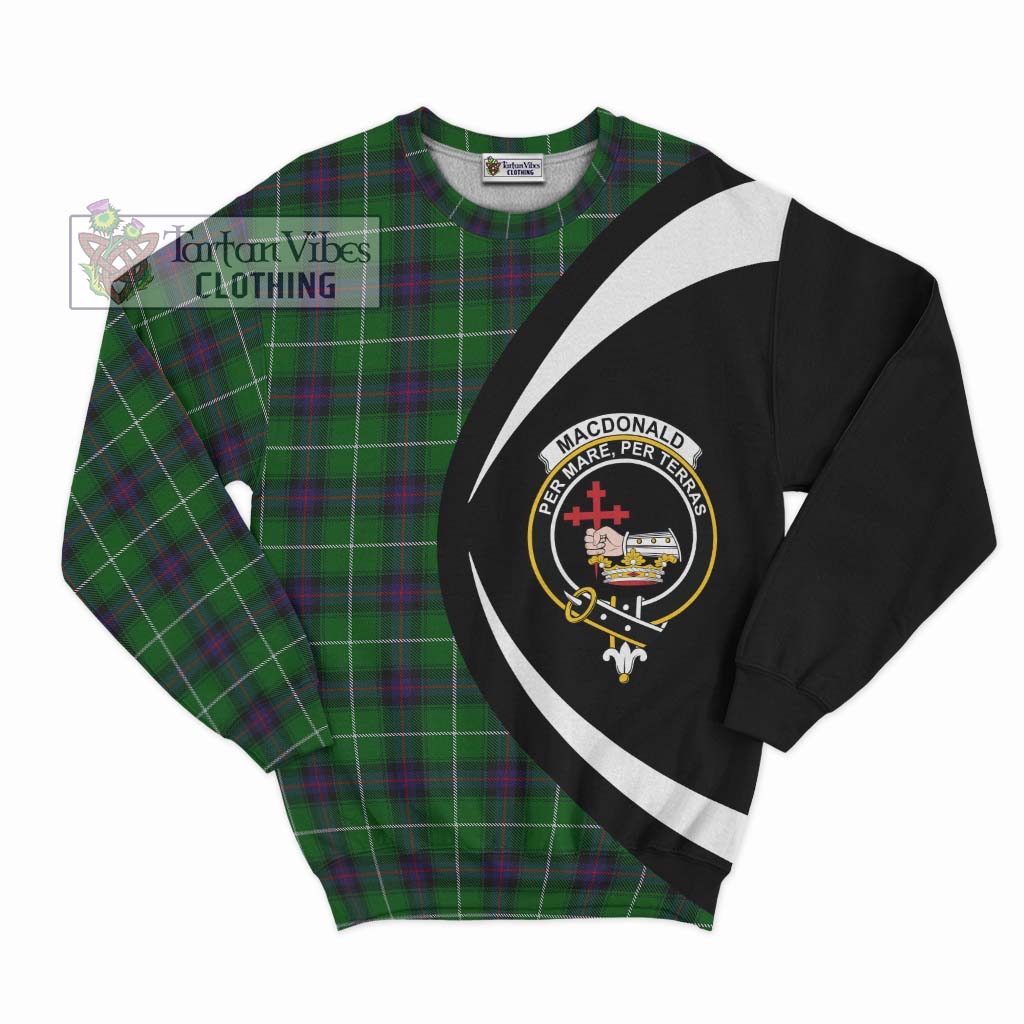 MacDonald of The Isles Tartan Sweatshirt with Family Crest Circle Style Unisex - Tartan Vibes Clothing