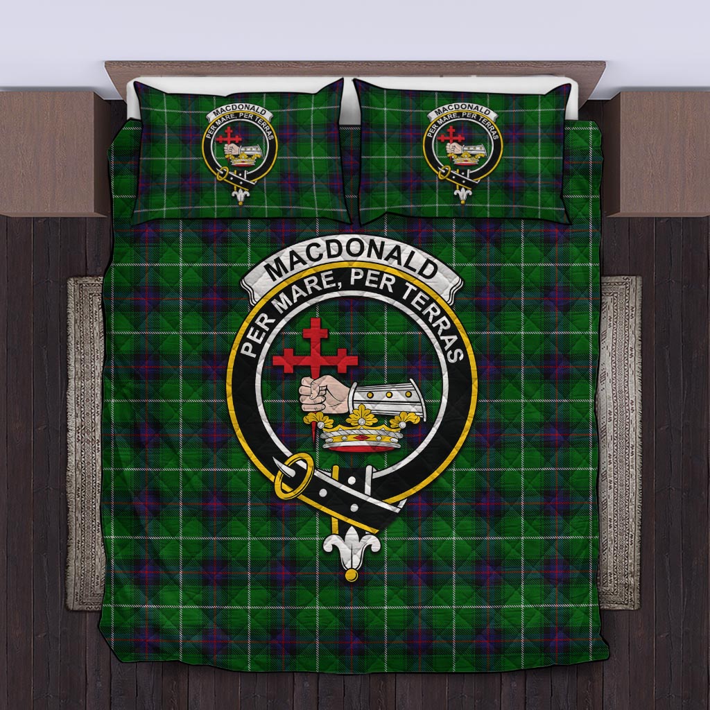 MacDonald of The Isles Tartan Quilt Bed Set with Family Crest Twin - Tartan Vibes Clothing