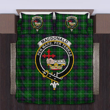 MacDonald of The Isles Tartan Quilt Bed Set with Family Crest