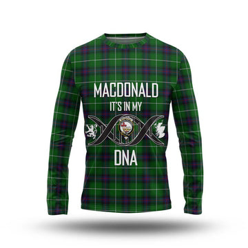 MacDonald of The Isles Tartan Long Sleeve T-Shirt with Family Crest DNA In Me Style