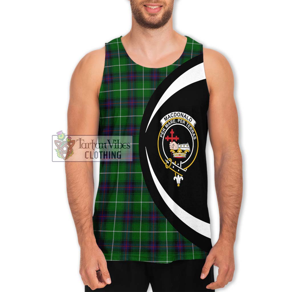 MacDonald of The Isles Tartan Men's Tank Top with Family Crest Circle Style Men - Tartan Vibes Clothing