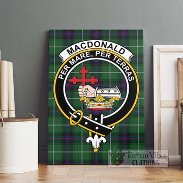 MacDonald of The Isles Tartan Canvas Print Wall Art with Family Crest