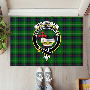 MacDonald of The Isles Tartan Door Mat with Family Crest