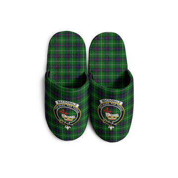 MacDonald of The Isles Tartan Home Slippers with Family Crest