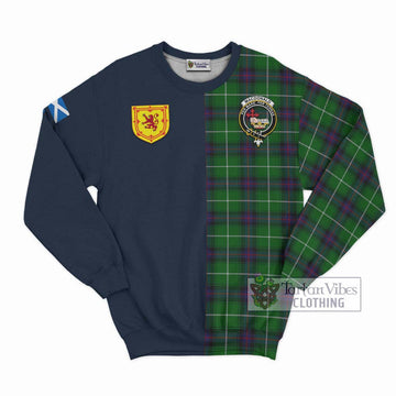 MacDonald of The Isles Tartan Sweatshirt Alba with Scottish Lion Royal Arm Half Style