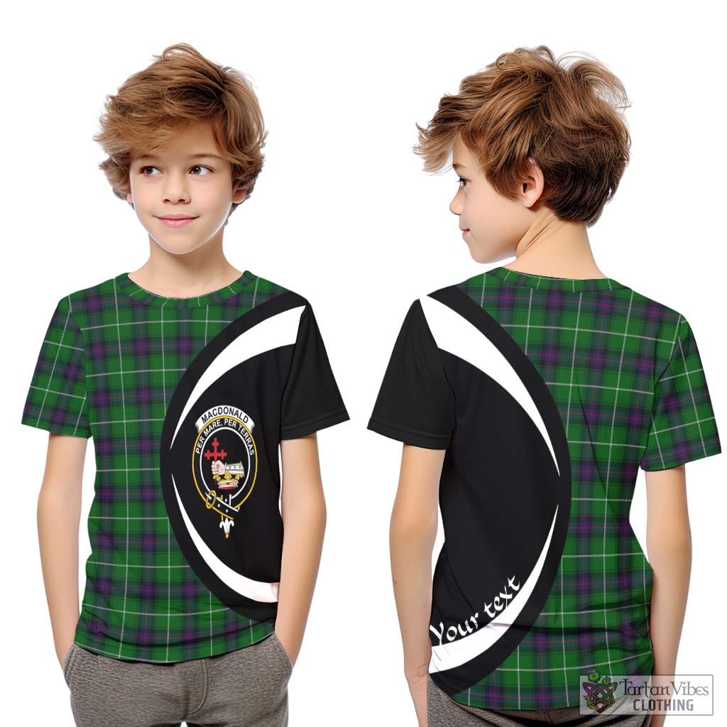 MacDonald of The Isles Tartan Kid T-Shirt with Family Crest Circle Style Youth XL Size14 - Tartan Vibes Clothing