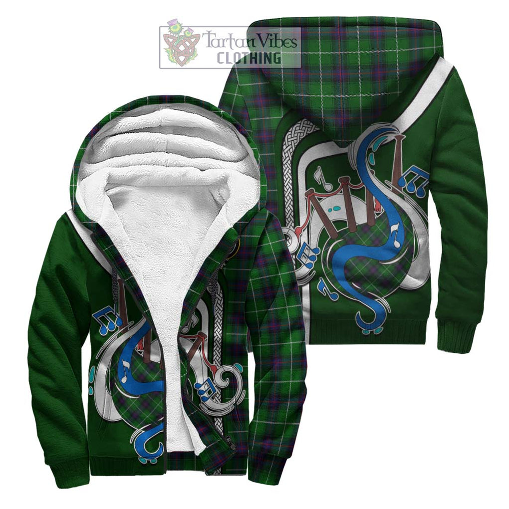 MacDonald of The Isles Tartan Sherpa Hoodie with Epic Bagpipe Style Unisex S - Tartanvibesclothing Shop