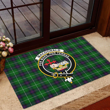 MacDonald of The Isles Tartan Door Mat with Family Crest