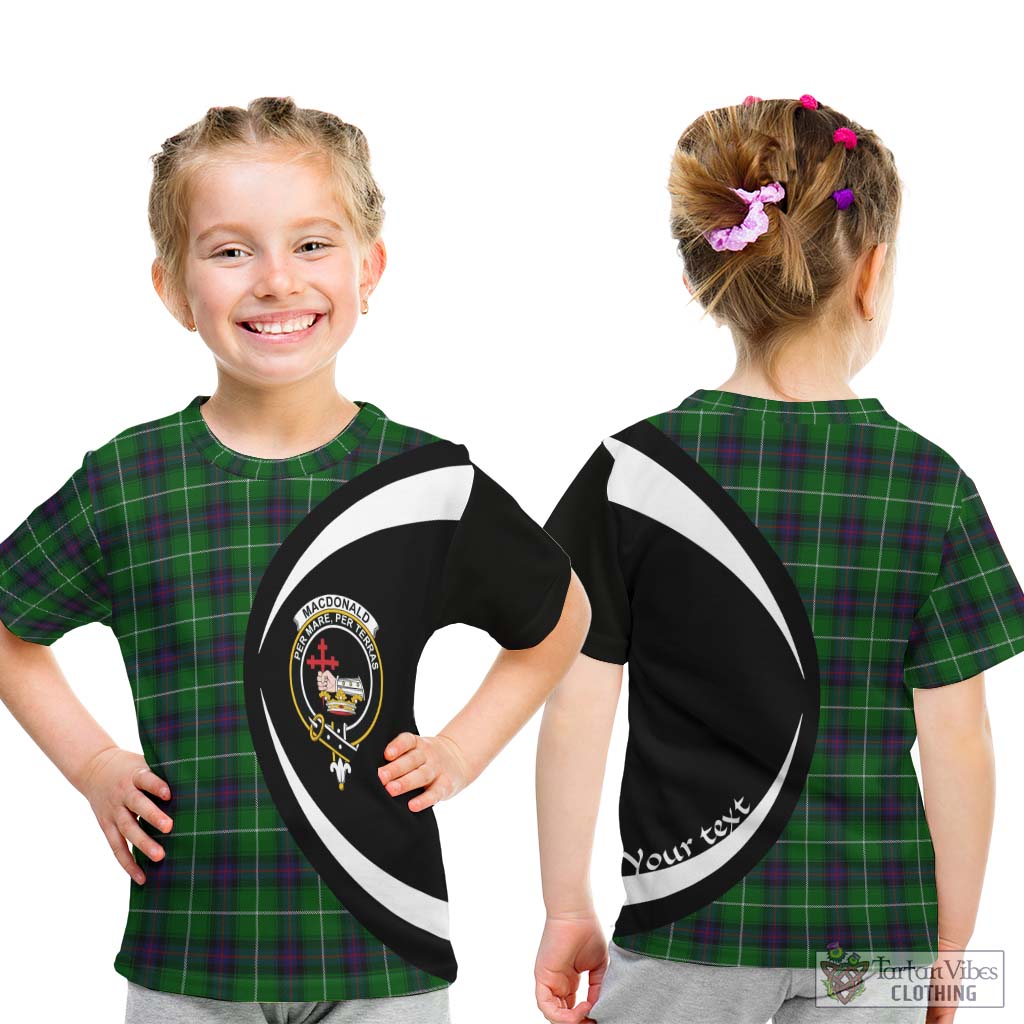 MacDonald of The Isles Tartan Kid T-Shirt with Family Crest Circle Style - Tartan Vibes Clothing