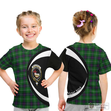 MacDonald of The Isles Tartan Kid T-Shirt with Family Crest Circle Style