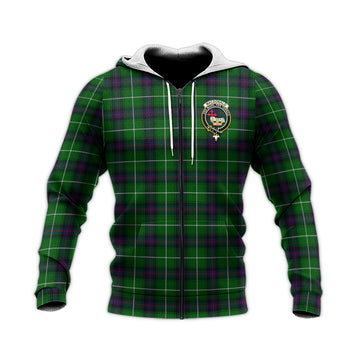 MacDonald of The Isles Tartan Knitted Hoodie with Family Crest