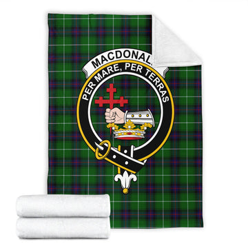 MacDonald of The Isles Tartan Blanket with Family Crest