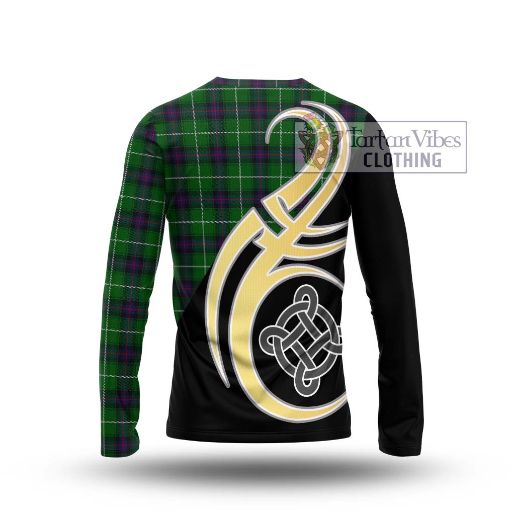 MacDonald of The Isles Tartan Long Sleeve T-Shirt with Family Crest and Celtic Symbol Style - Tartan Vibes Clothing