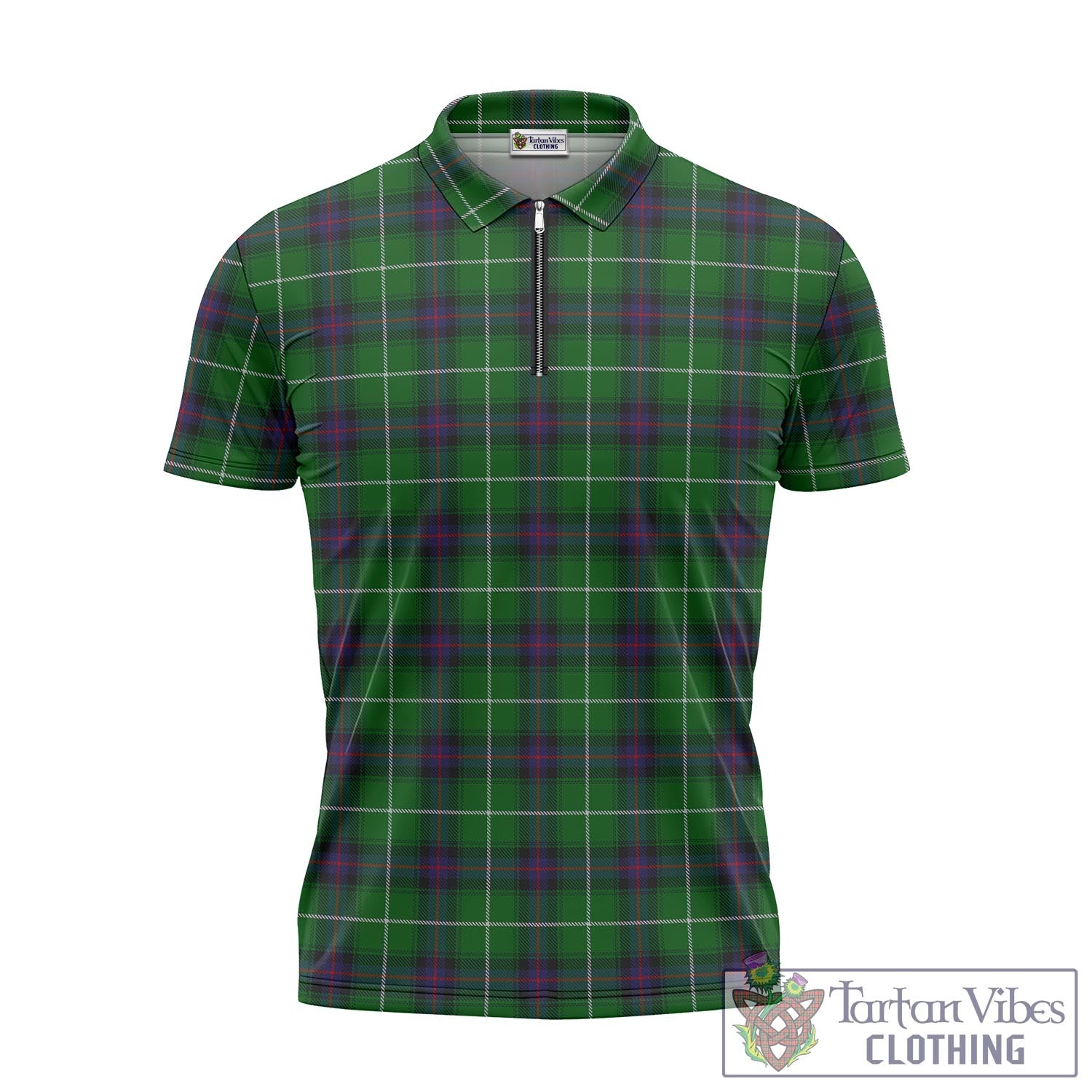 Tartan Vibes Clothing MacDonald of The Isles Tartan Zipper Polo Shirt