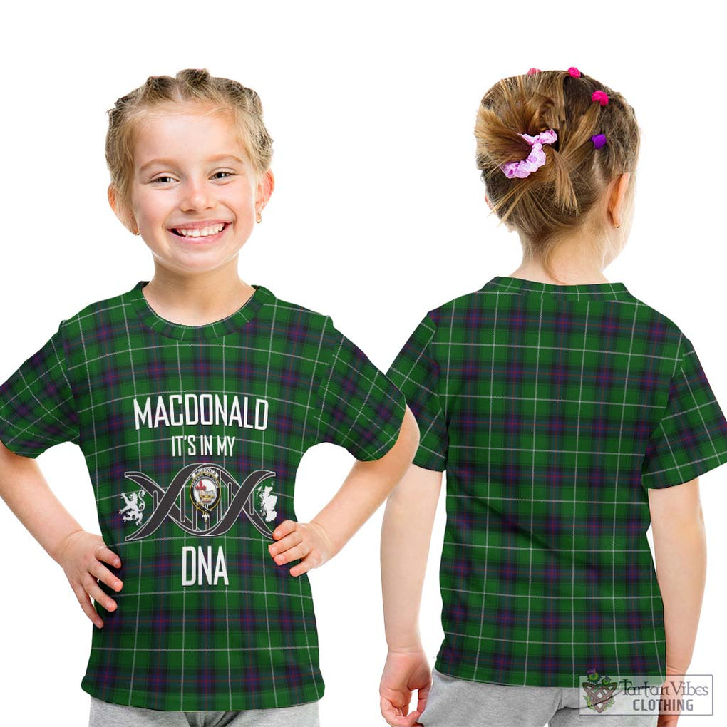 MacDonald of The Isles Tartan Kid T-Shirt with Family Crest DNA In Me Style - Tartanvibesclothing Shop