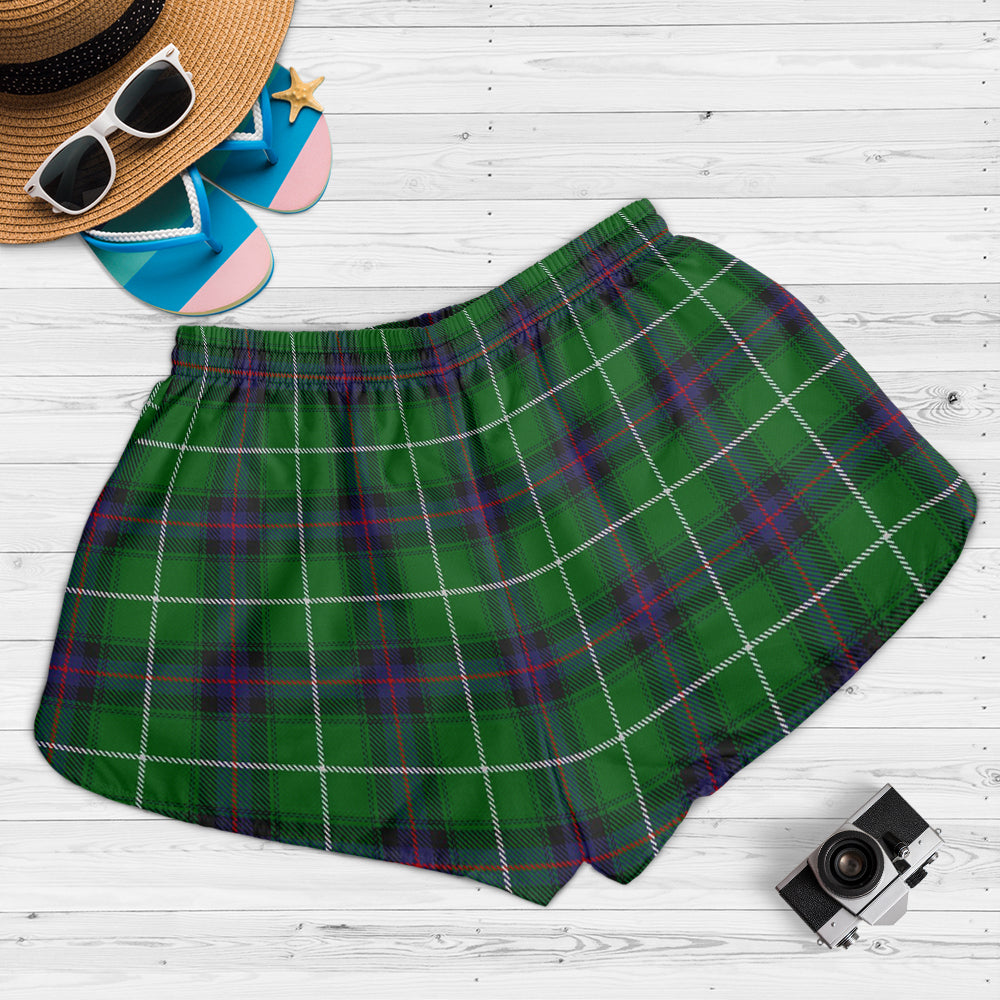 macdonald-of-the-isles-tartan-womens-shorts-with-family-crest