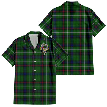 MacDonald of The Isles Tartan Short Sleeve Button Down Shirt with Family Crest