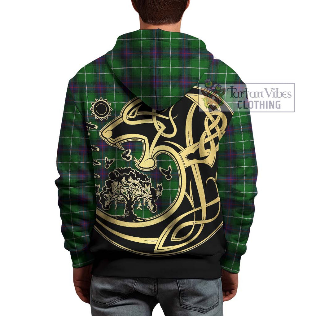 MacDonald of The Isles Tartan Hoodie with Family Crest Celtic Wolf Style - Tartan Vibes Clothing