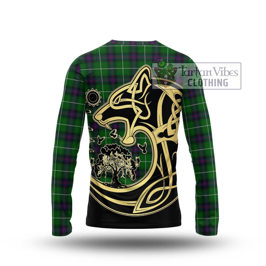 MacDonald of The Isles Tartan Long Sleeve T-Shirt with Family Crest Celtic Wolf Style - Tartan Vibes Clothing