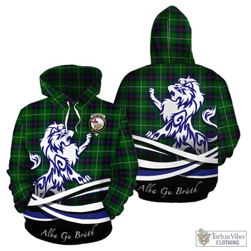 MacDonald of The Isles Tartan Hoodie with Alba Gu Brath Regal Lion Emblem